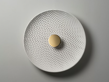 PULSE 60 - Stucco and brass LED wall light by RADAR INTERIOR - view 2